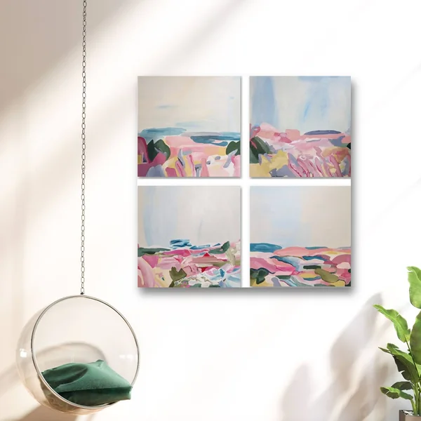 Aurora Garden – on the wall, acrylic on canvas