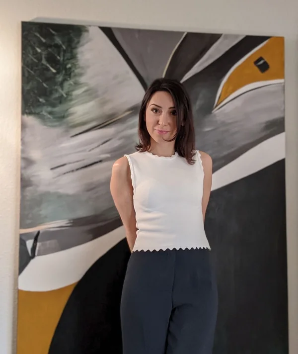 Midnight Wing – with the artist, acrylic on canvas