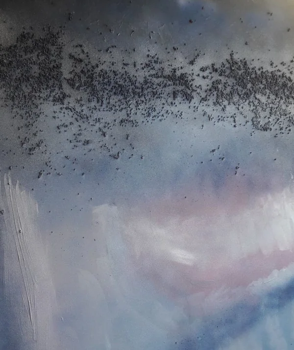 Cotton Sky – texture detail, acrylic, foam and glitter on canvas