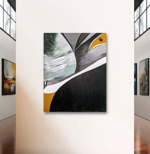 Midnight Wing – gallery wall, acrylic on canvas
