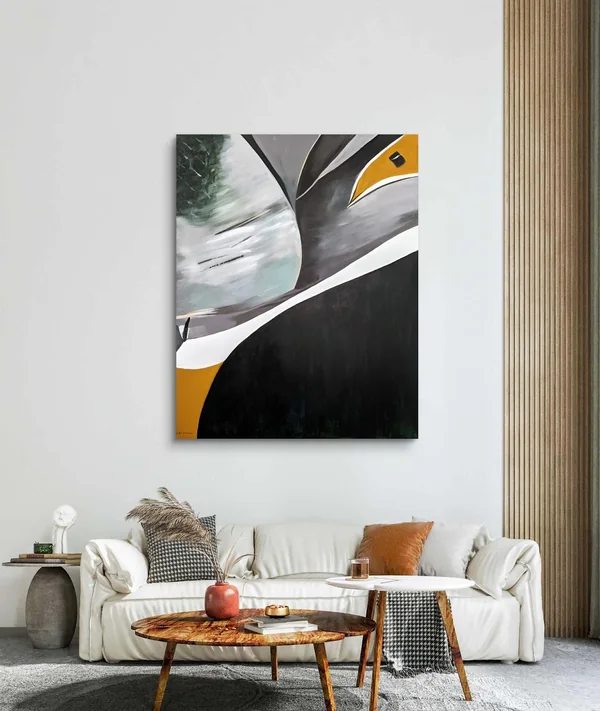 Midnight Wing – living room, acrylic on canvas