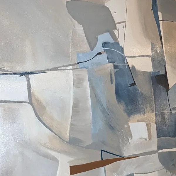 Whispered Hues – brushwork detail, acrylic on canvas