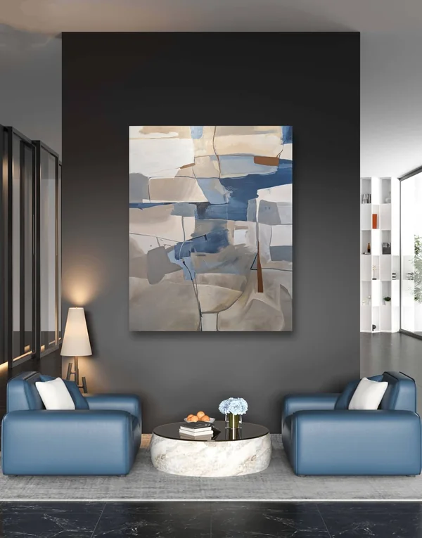 Whispered Hues – lounge, acrylic on canvas