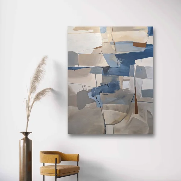 Whispered Hues – reading corner, acrylic on canvas